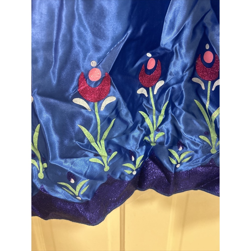 Disney Frozen Anna Princess Dress Halloween Costume Kids M 8-10 Long Sleeve - Picture 5 of 12
